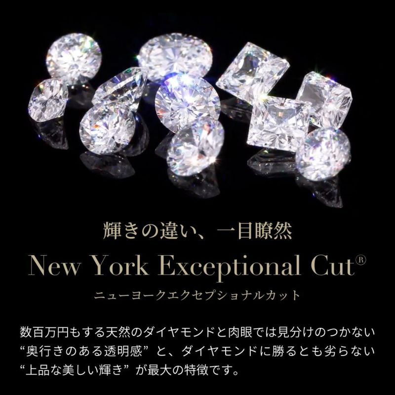 【ニューヨークから届く】 ネックレス レディース 人工 ダイヤモンド 14金 ホワイトゴールド 一粒 人気 ブランド 女性 40代 50代