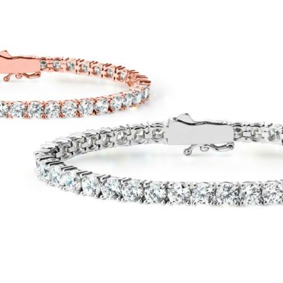 豪華 10カラット テニスブレスレット czダイヤモンド シルバー925 プラチナ ピンクゴールド 仕上げ