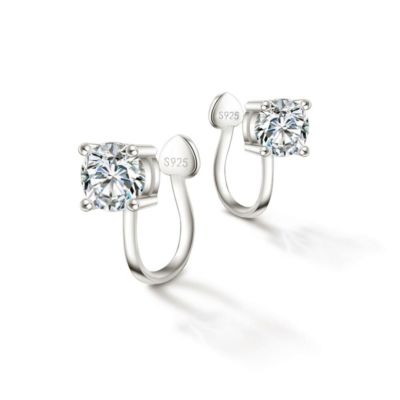 一粒イヤリング 0.75カラット -ノンホールピアス-