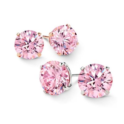 【10%OFF】1.25カラット 一粒 ピンク ピアス ホワイトゴールド K14 WG