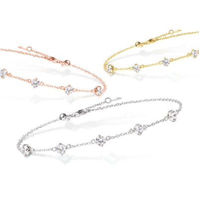 大粒 5ストーンズ アンクレット