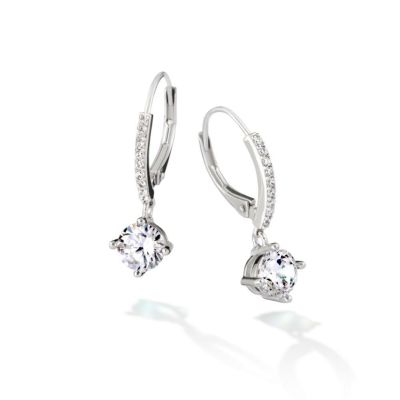 豪華1.68ct 揺れる フープピアス プラチナ仕上げ