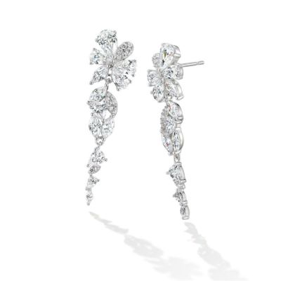 左右合計 3.4ct 豪華フラワーピアス